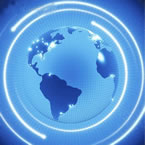Neon globe